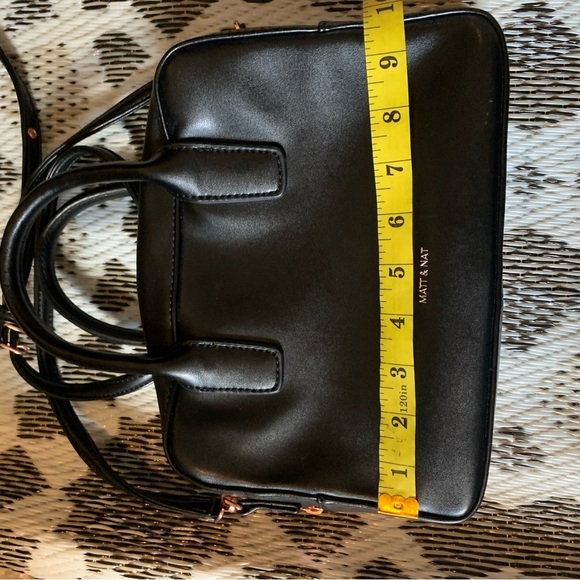 Matt & Nat Black Satchel with Structured Design and Top Handle - Picture 12 of 13